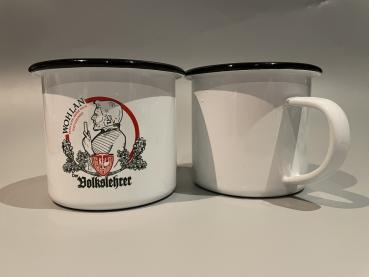Emaille Tasse "Volkslehrer"